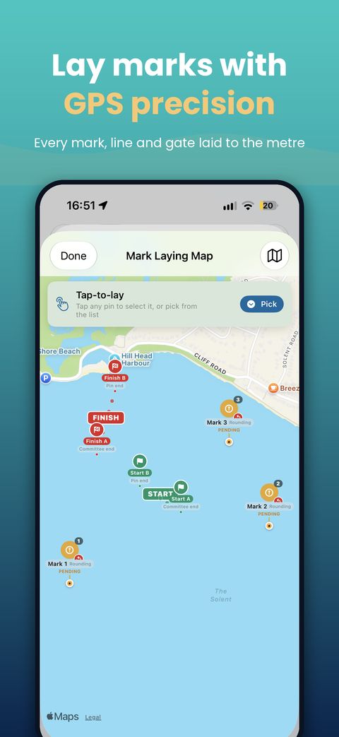 Lay marks with GPS precision
