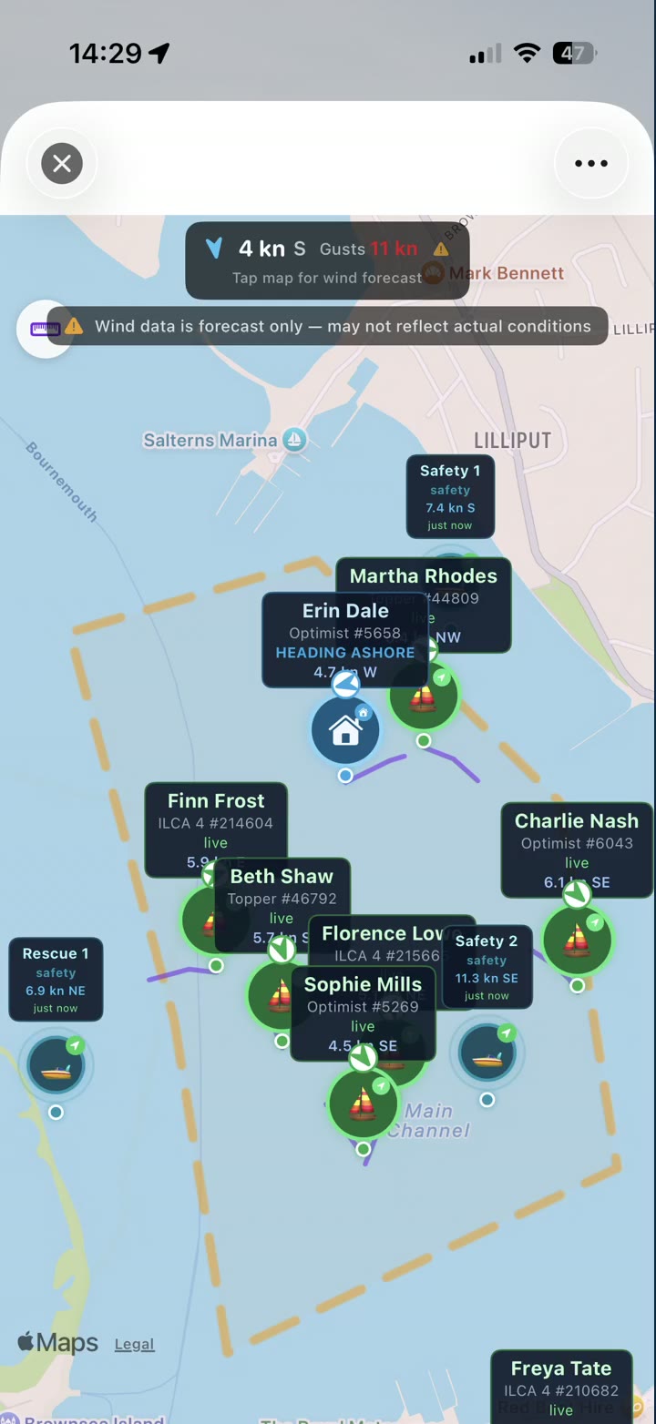 Tally Tracker live map